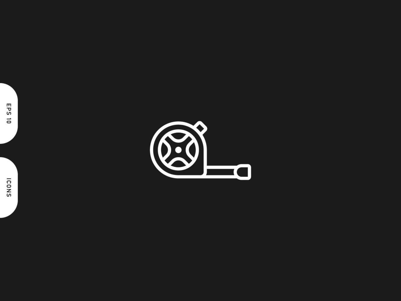 Meter icon line free vector