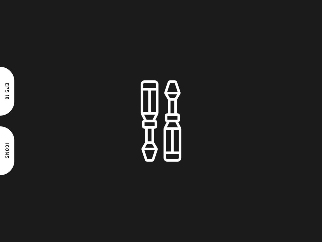 Screwdriver icon line free vector