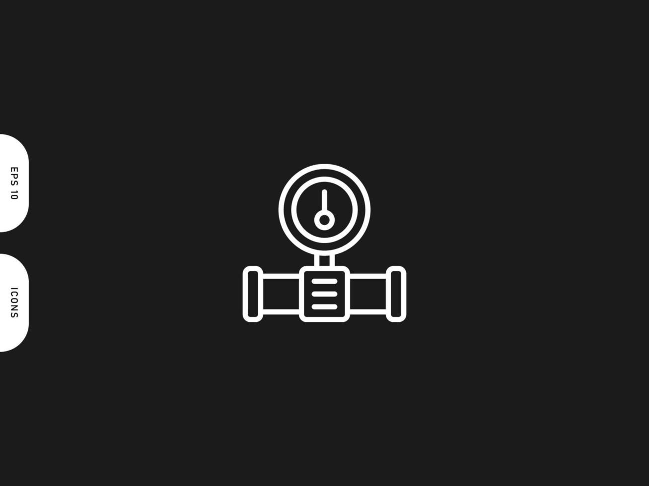 Gas meter icon line free vector