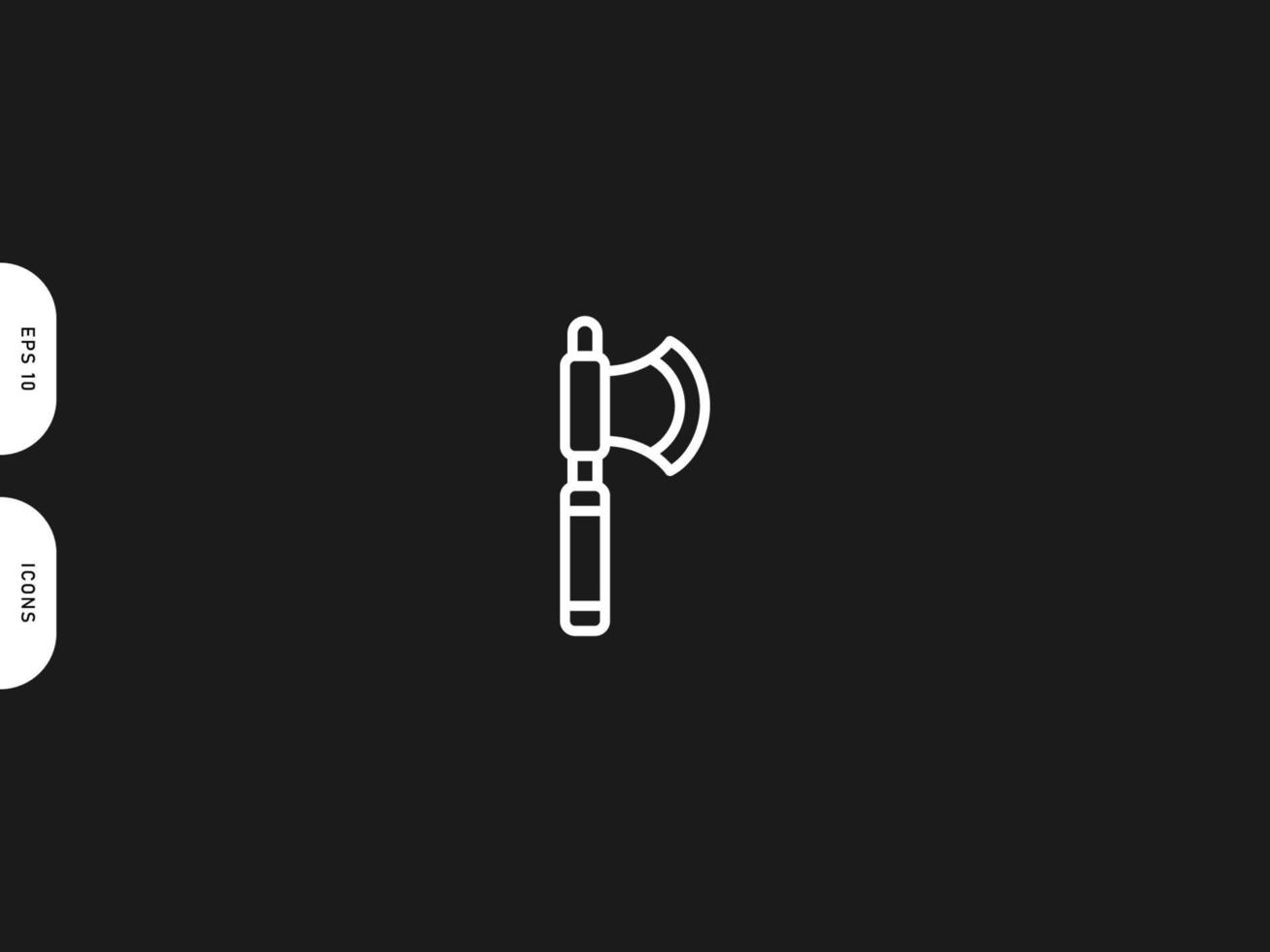 Hammer icon line free vector