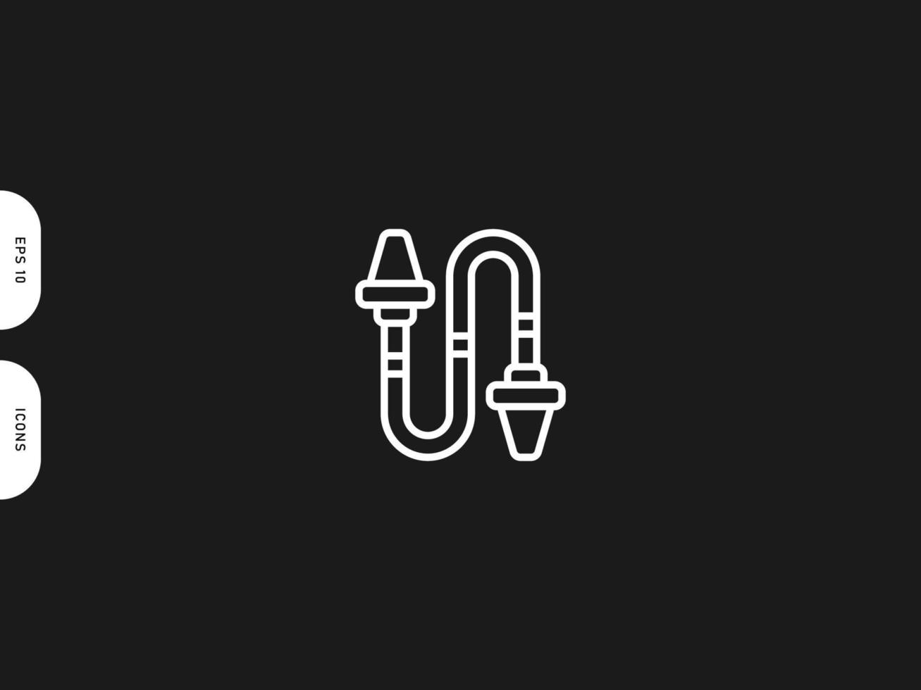 Hose icon line free vector