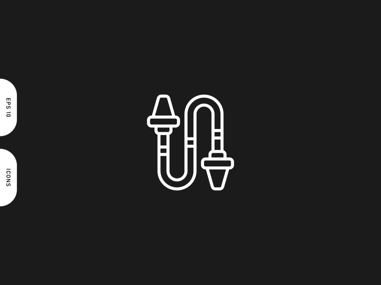 Hose icon line free vector