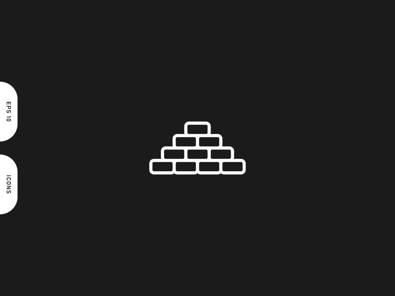 Wall icon line free vector
