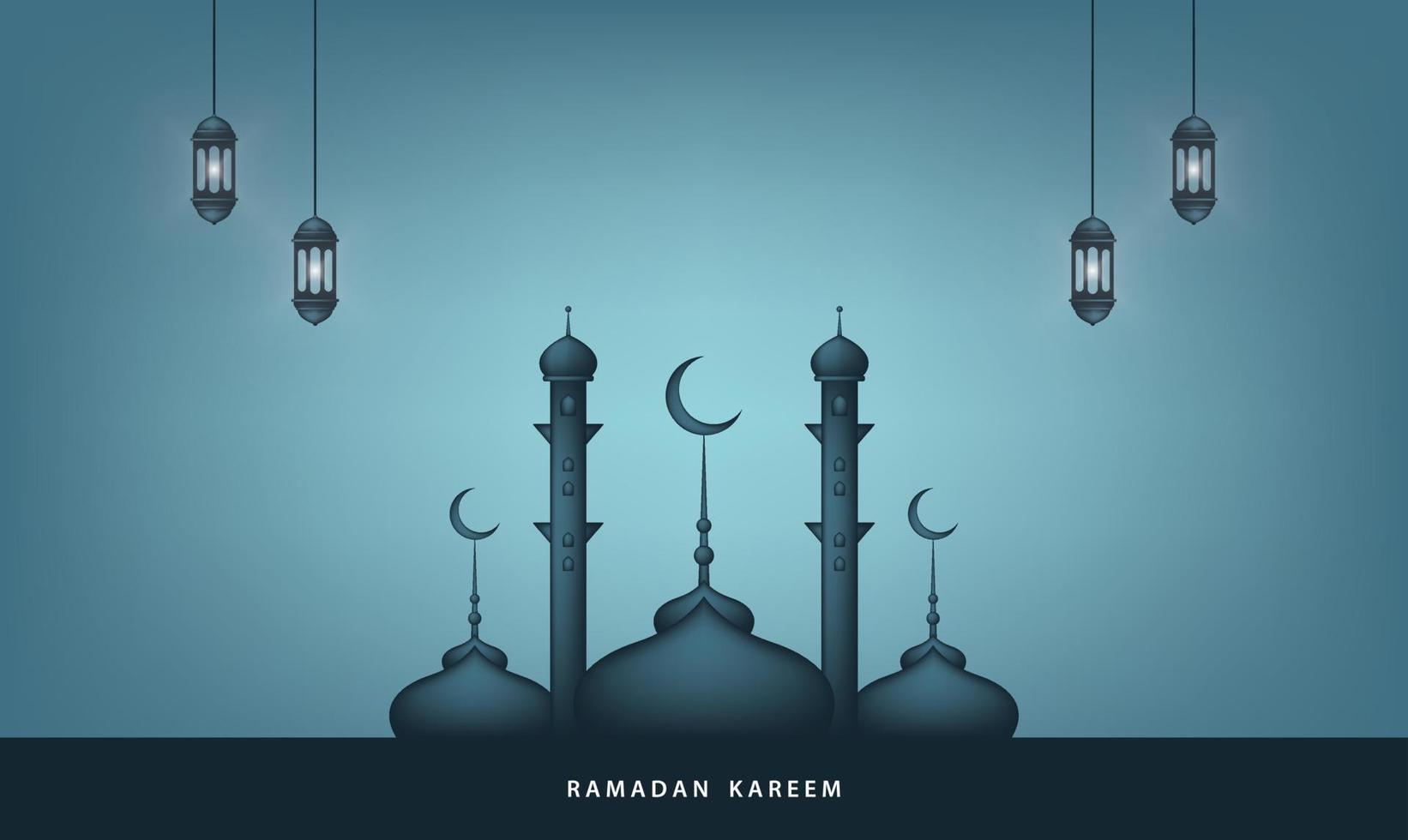 Realistic ramadan kareem flat eid al-fitr illustration mubarak wallpaper hari raya aidilfitri vector