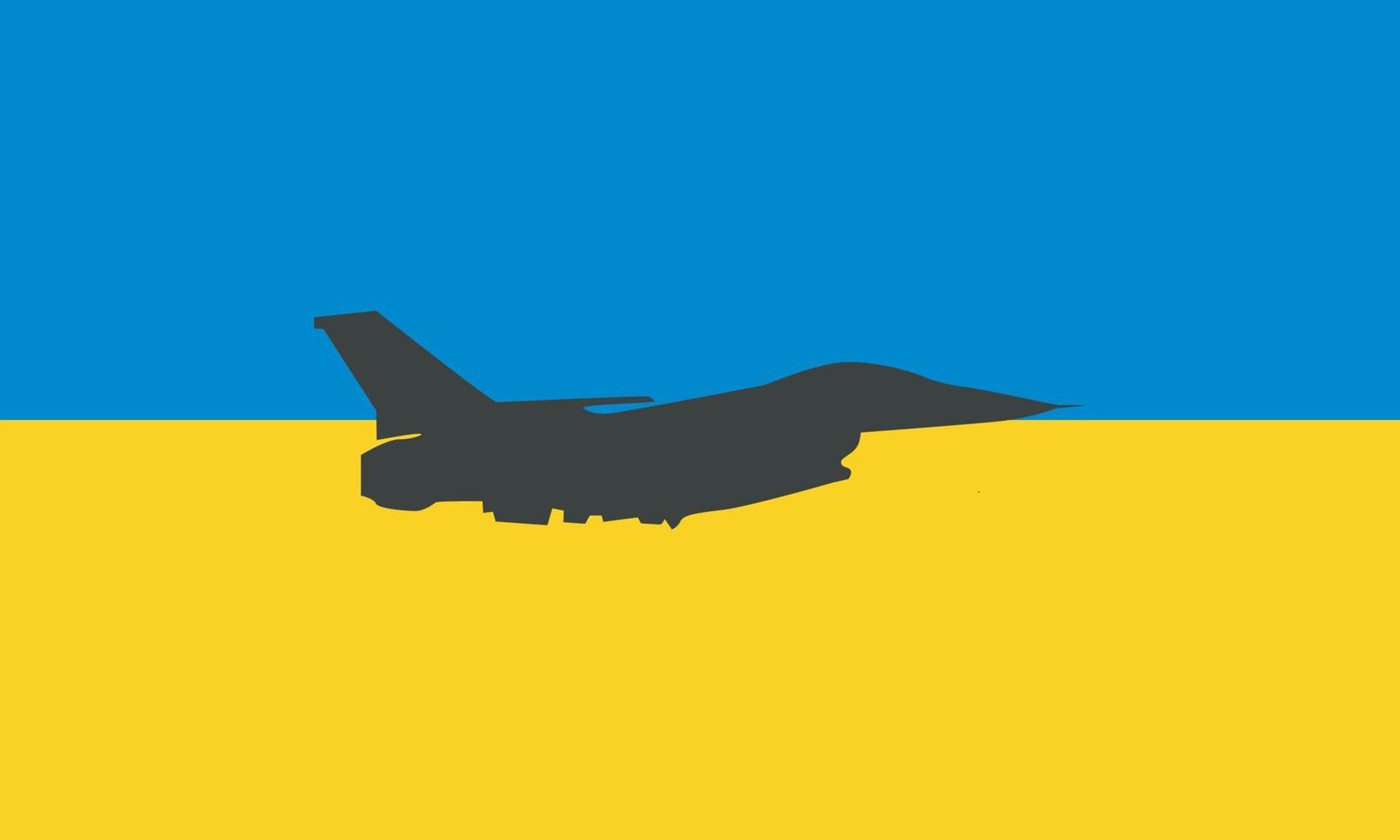 Ghost of kyiv on flag Ukraine vector