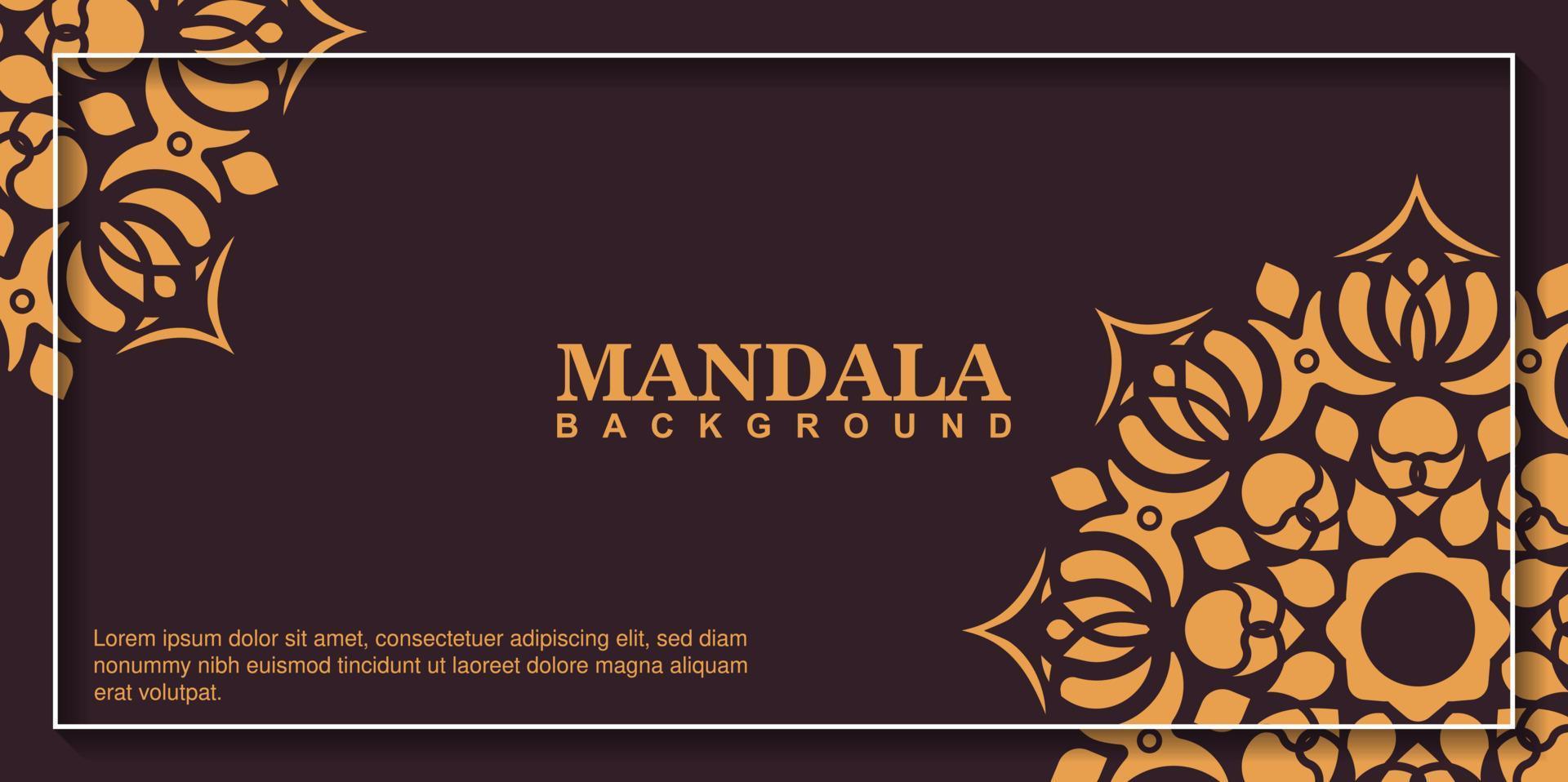 diseño de concepto de fondo de mandala plano vector