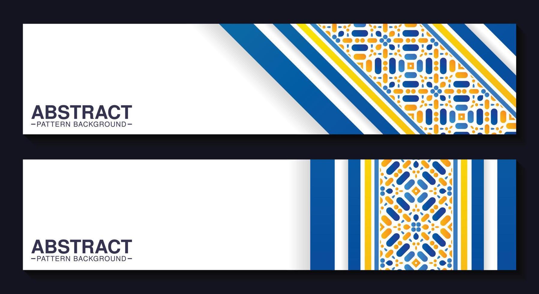 diseño de banner de patrón de borde abstracto geométrico vector