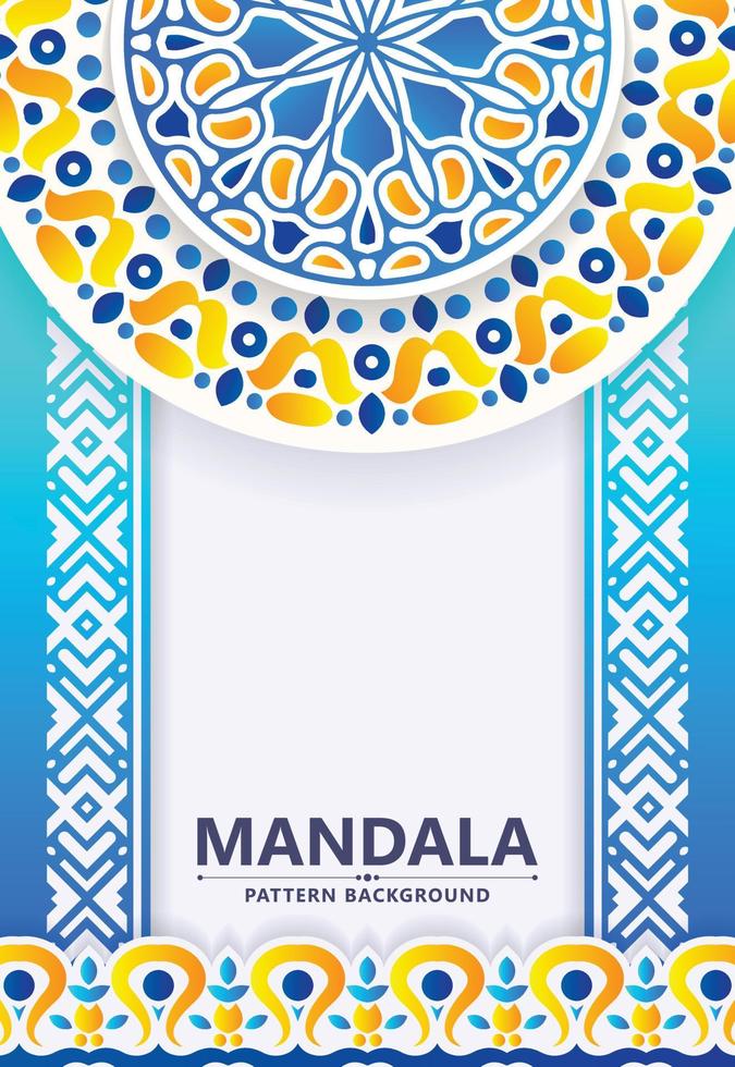 Colorful decorative mandala background vector