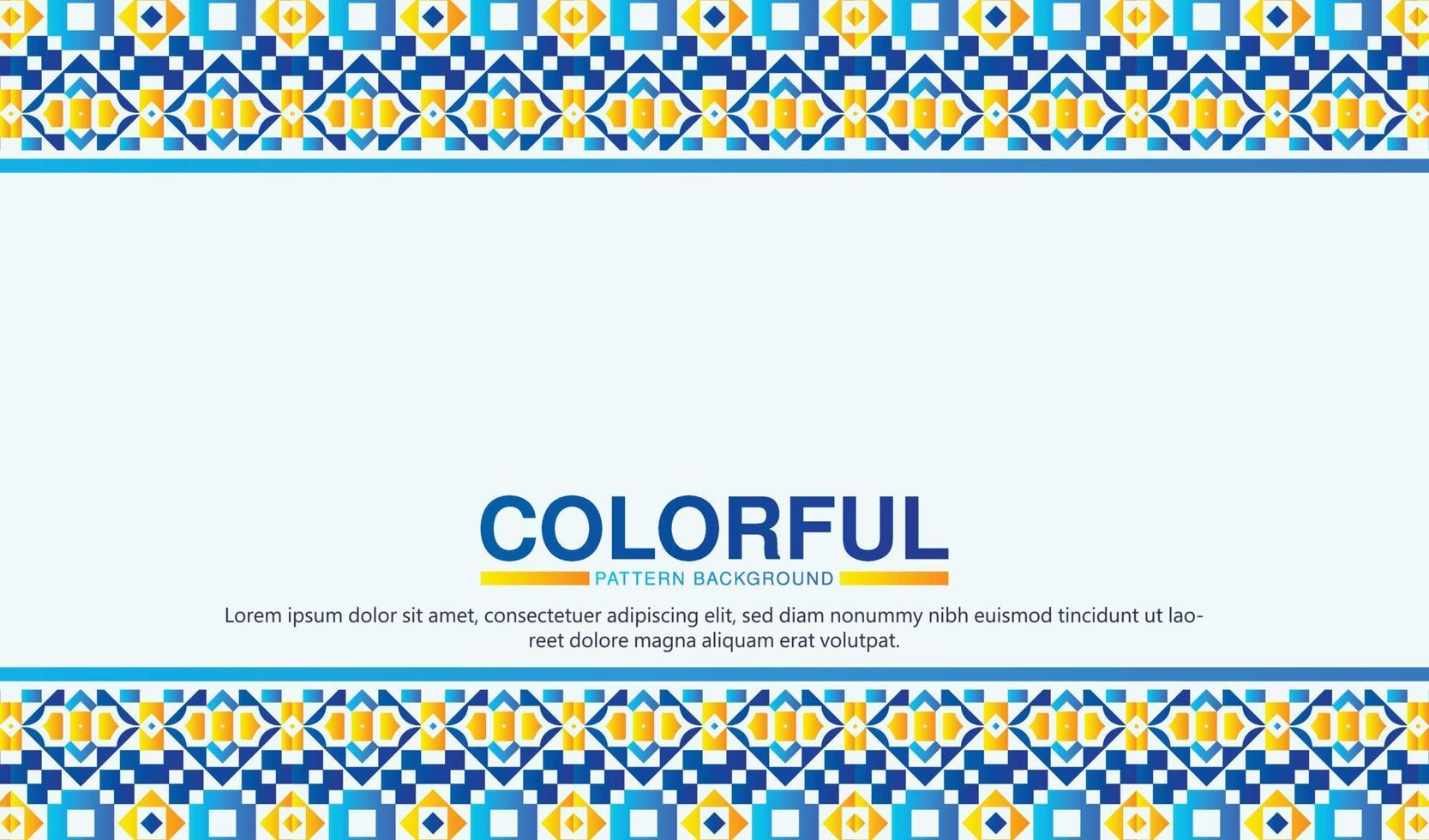 colorful ornament pattern border background vector