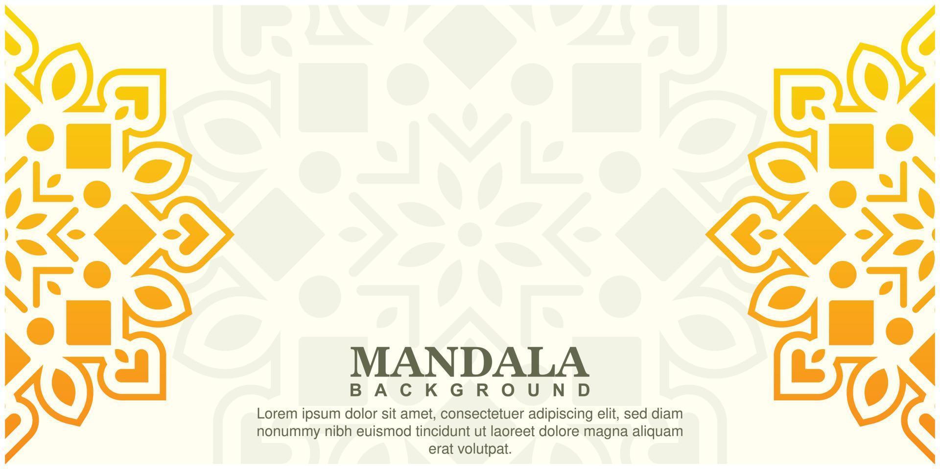 Elegant white mandala background concept vector