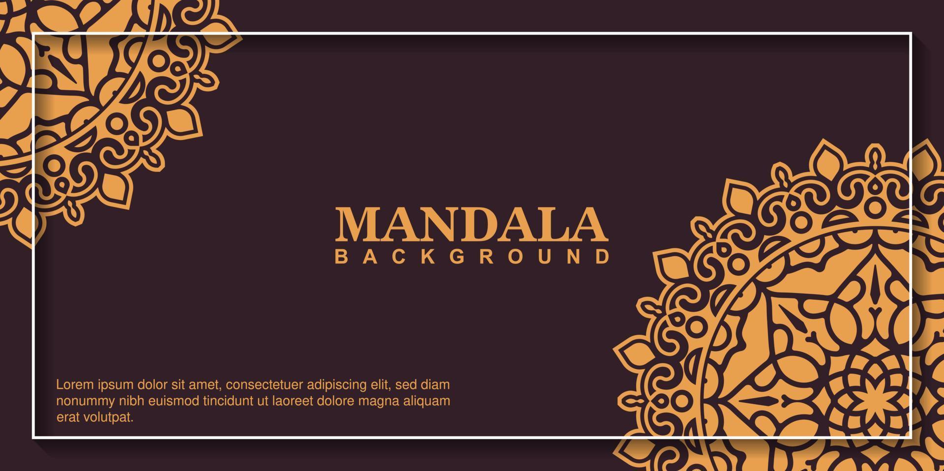 flat mandala background concept design vector