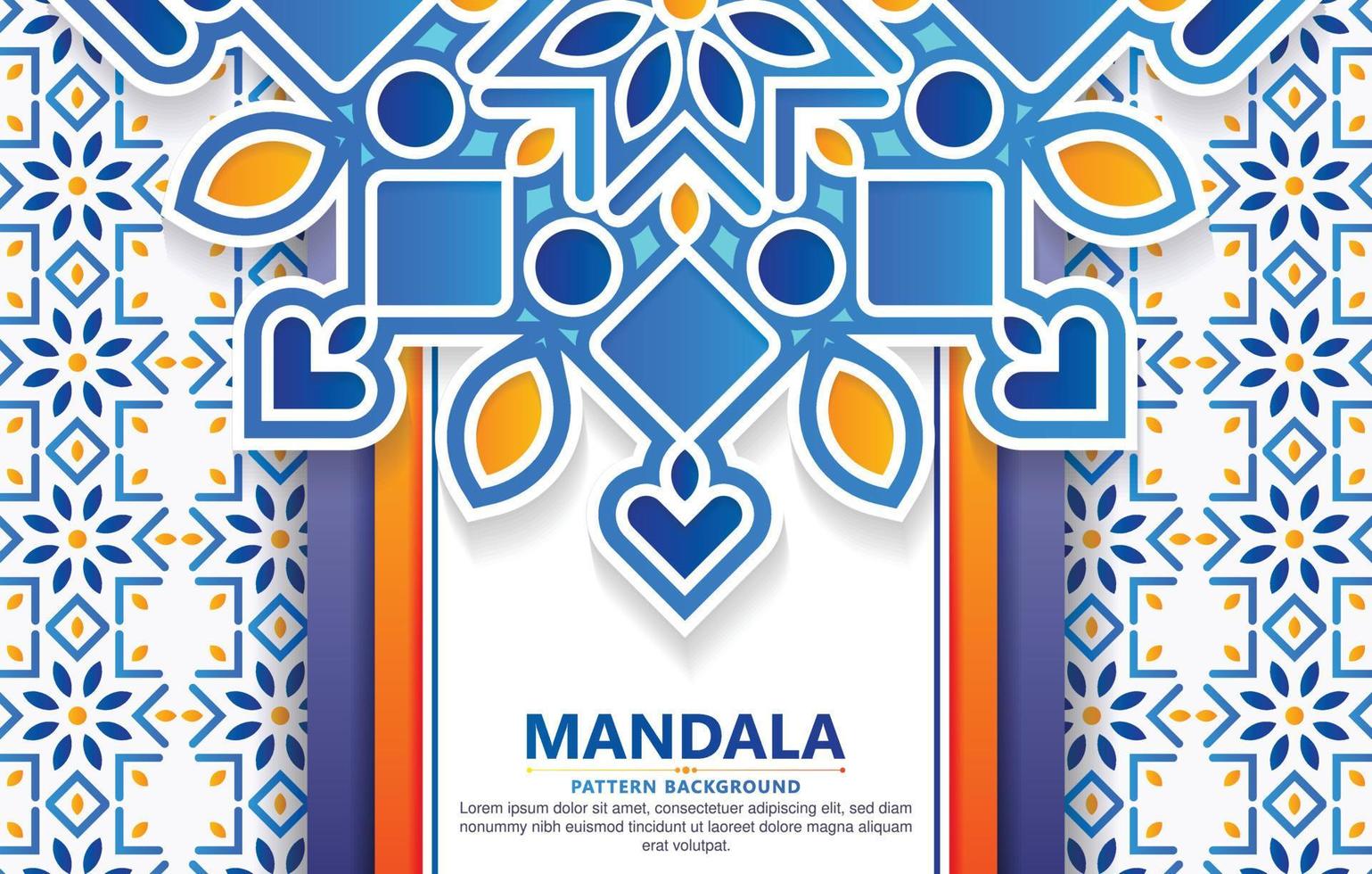 fondo de mandala decorativo colorido vector