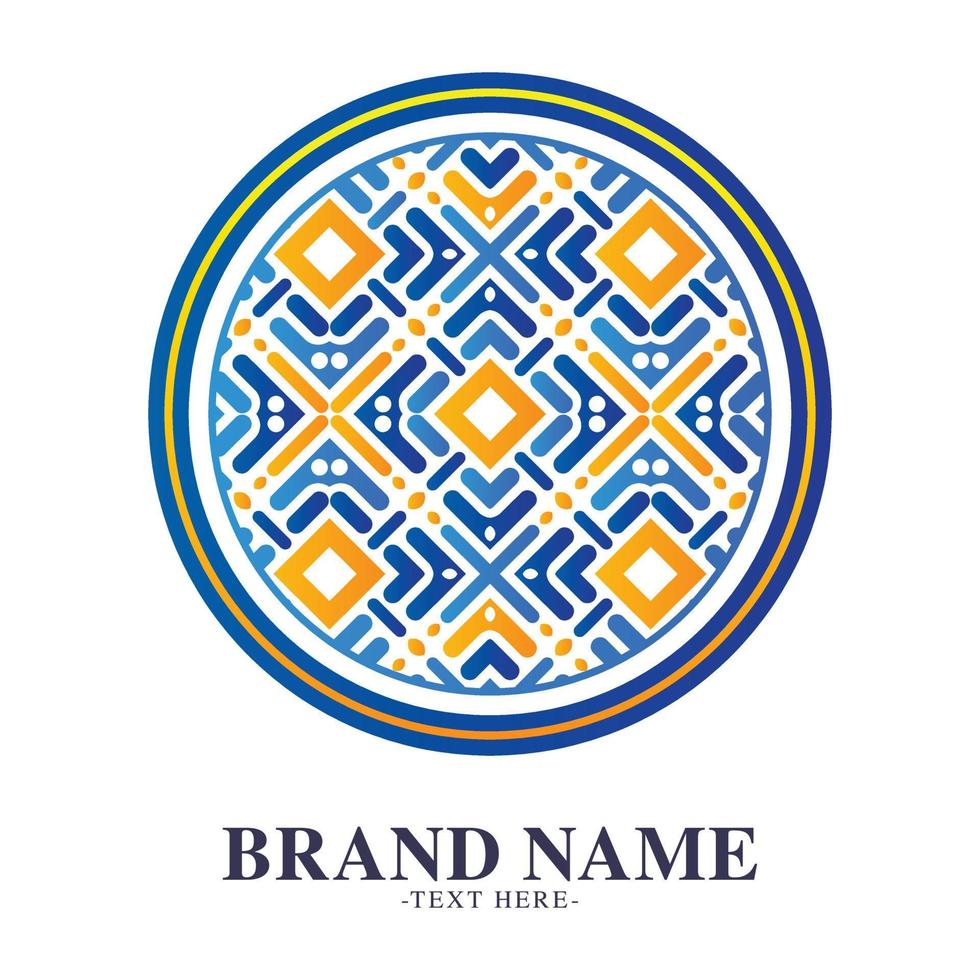 Colorful art logo design template vector