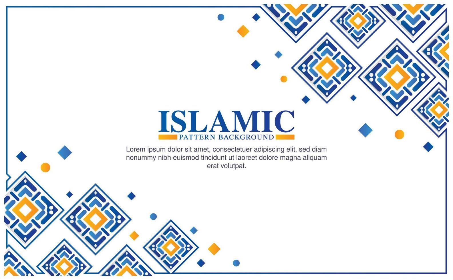 colorful islamic arabic pattern background vector