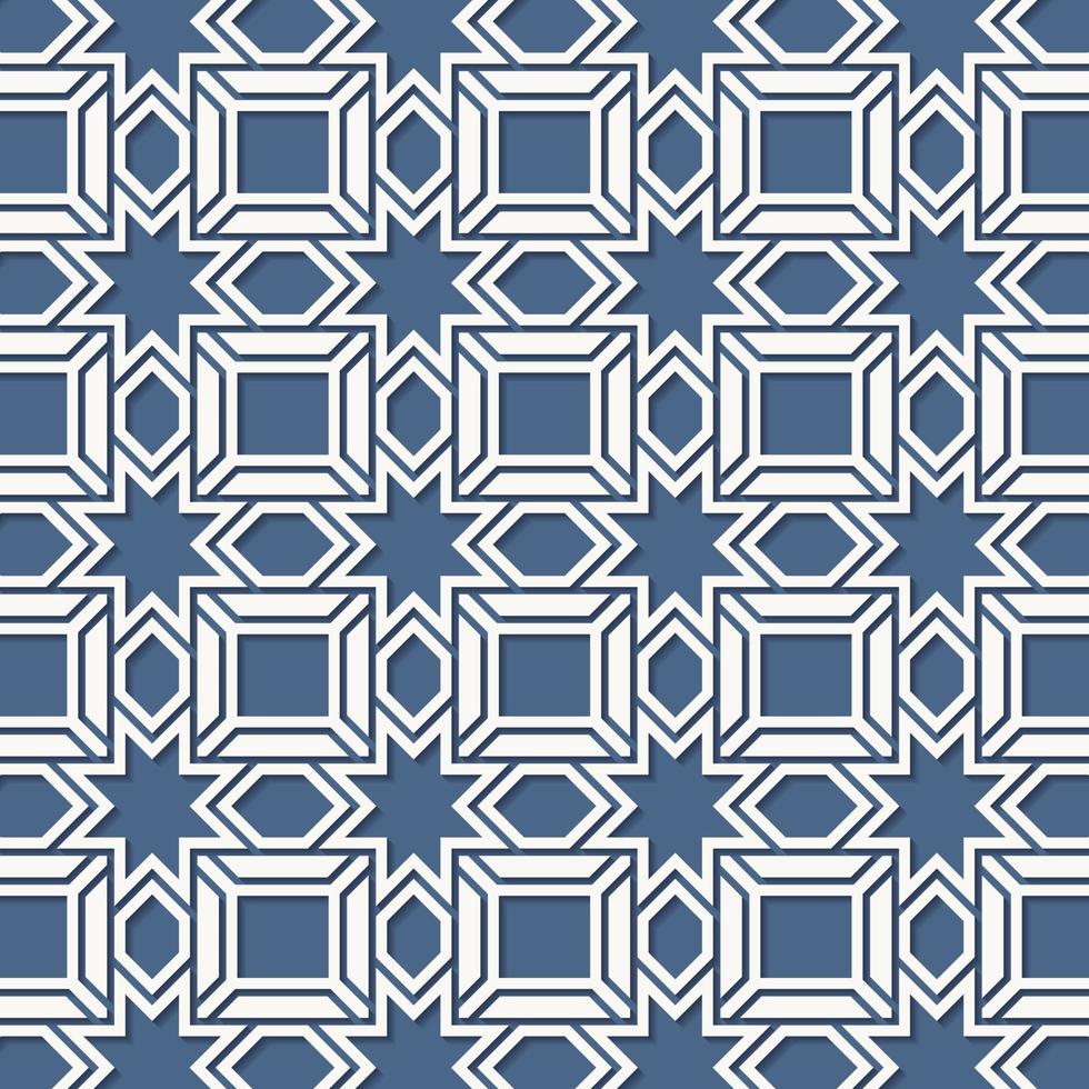 flat islamic line pattern design vector