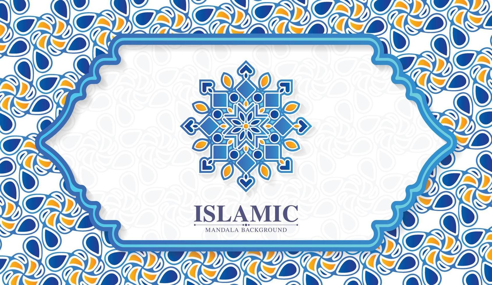 colorful islamic mandala pattern background vector