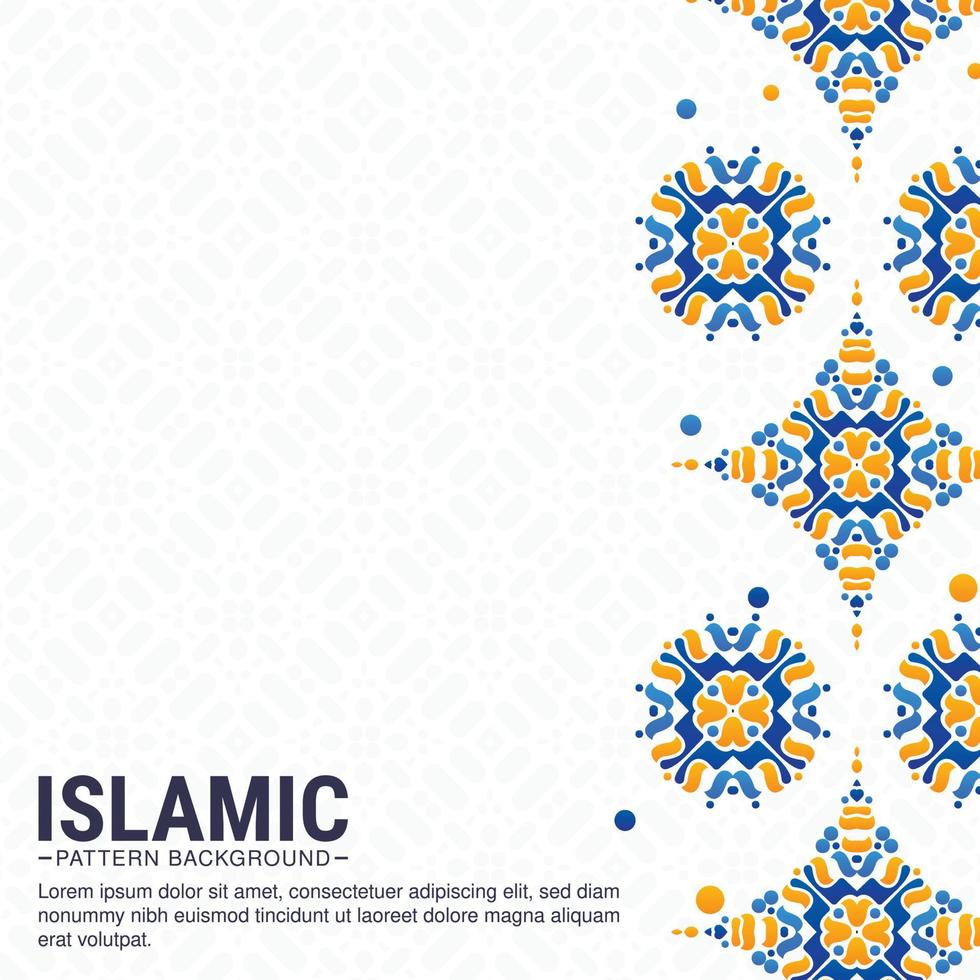 colorful islamic arabic pattern background vector