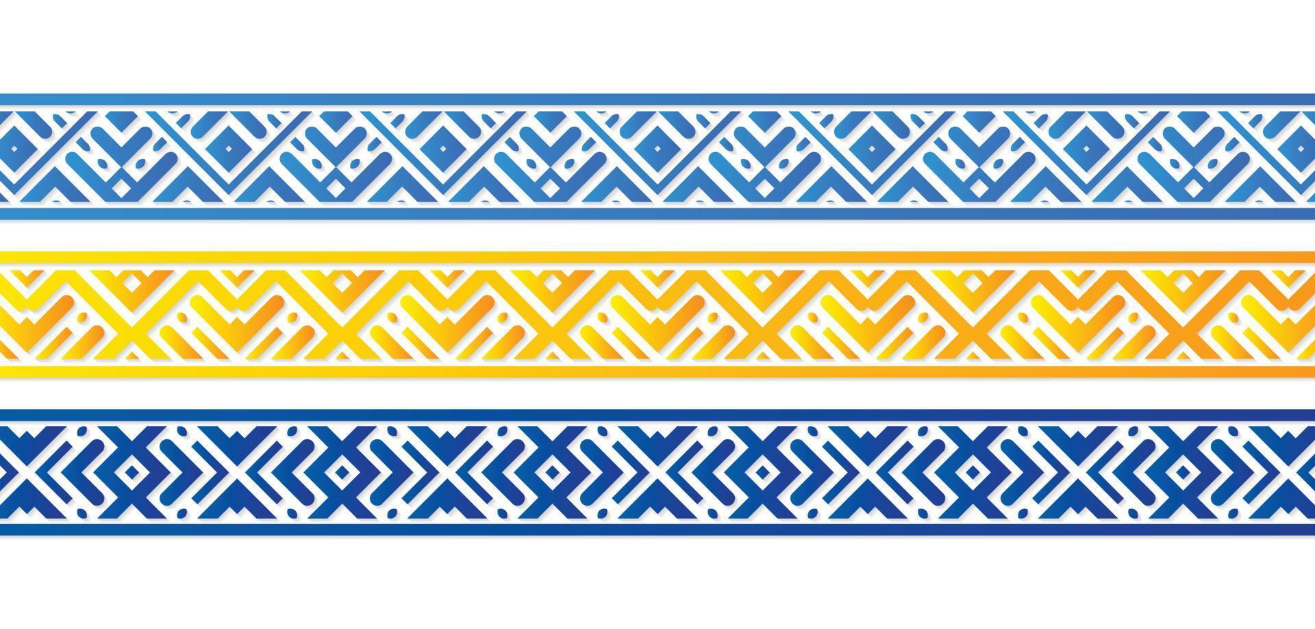 collection colorful pattern border design vector