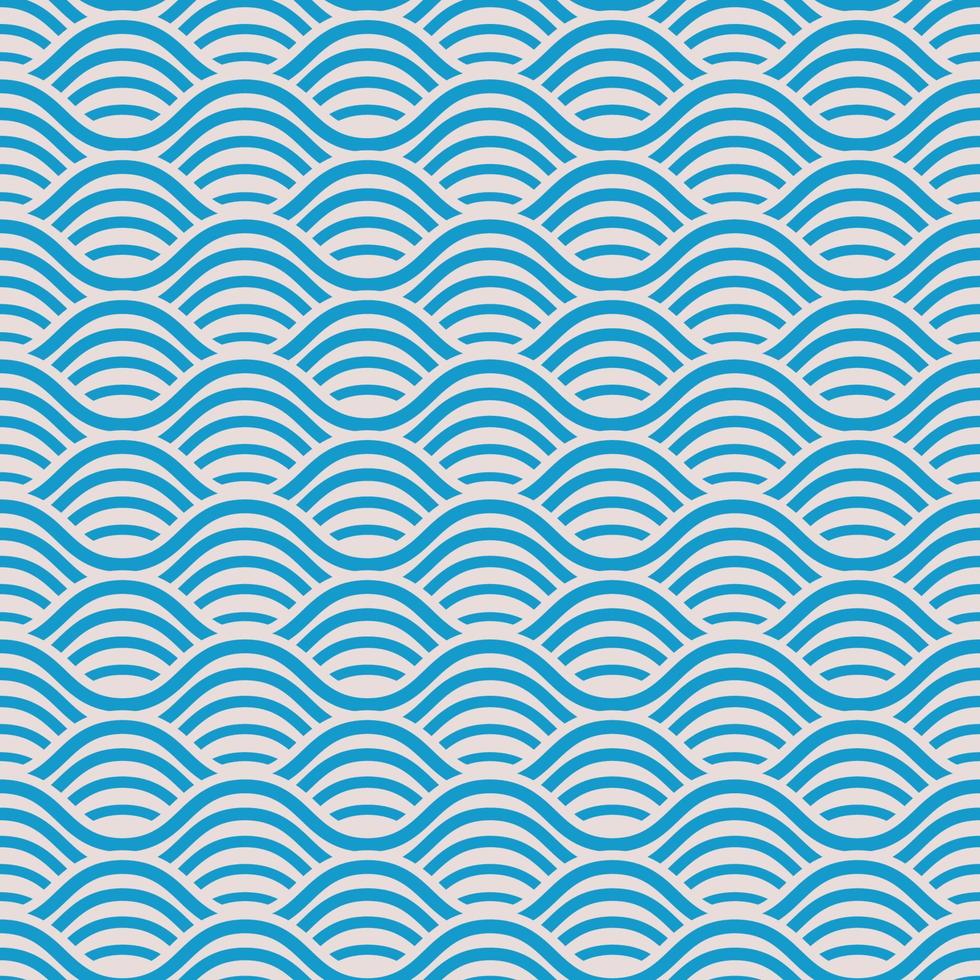 Repeat Waving Lines Japanese Style Seamless Pattern vector