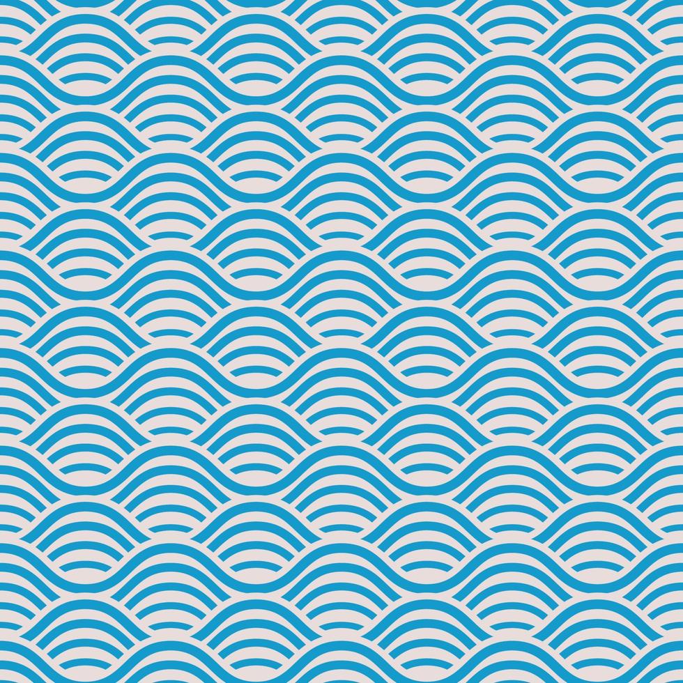 Repeat Waving Lines Japanese Style Seamless Pattern vector