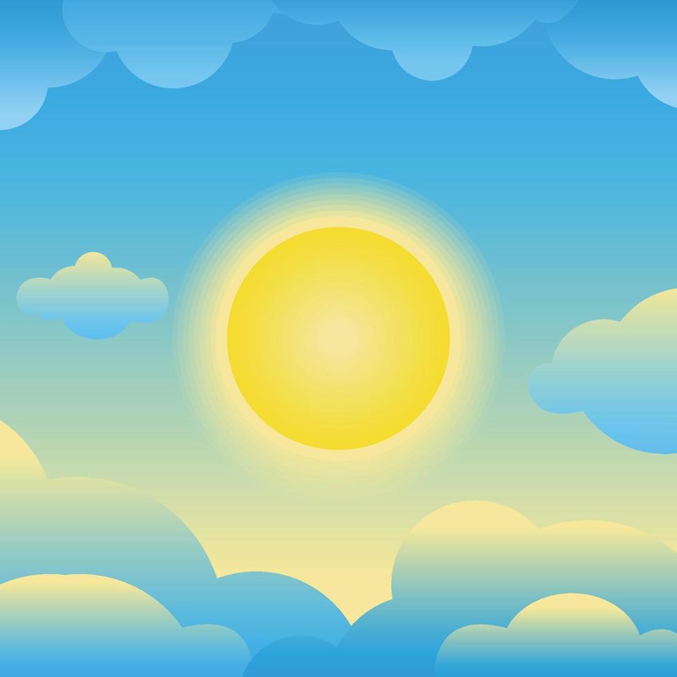 Cloudy Blue Sky Background vector