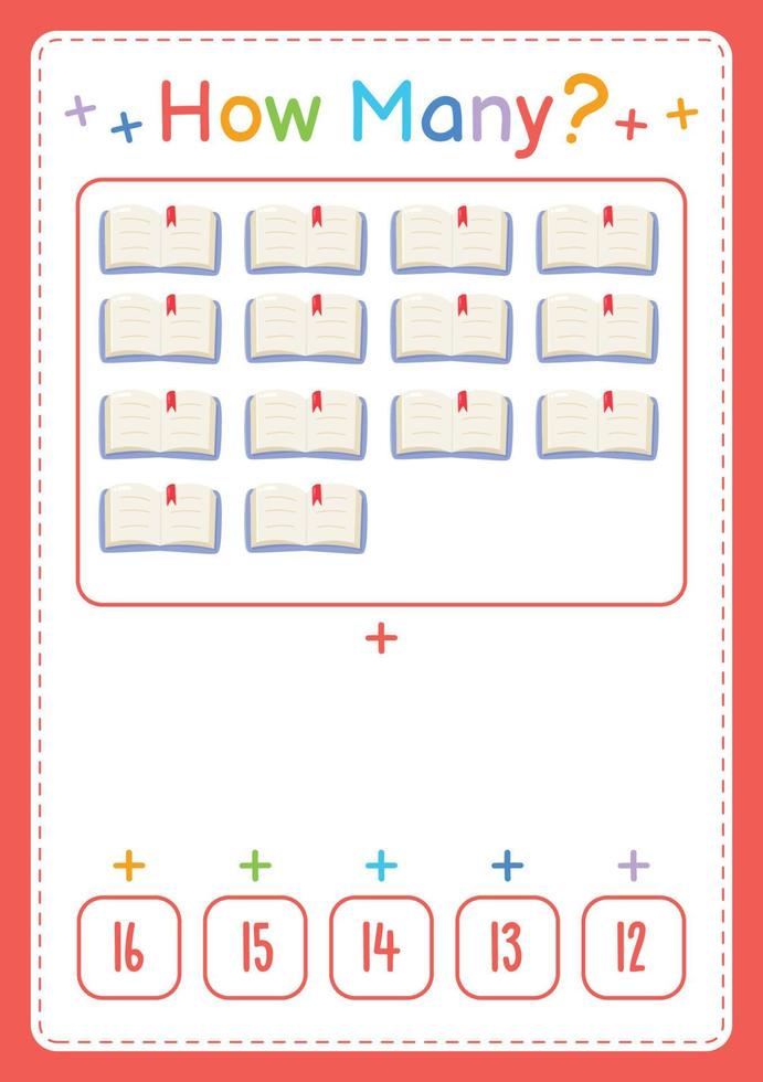 How many activity counting game for kids vector