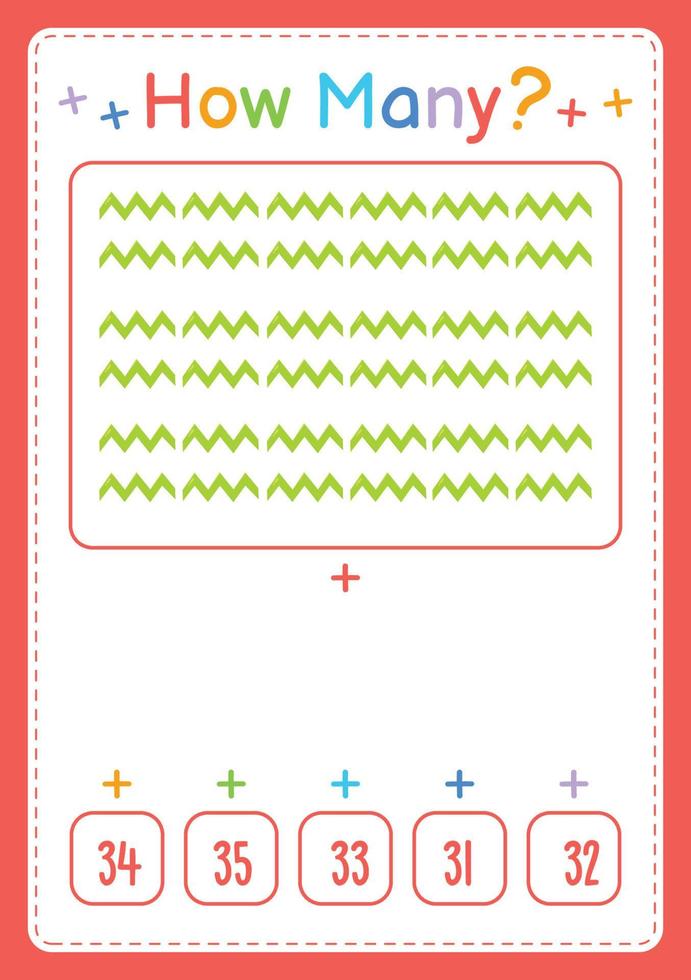 How many activity counting game for kids vector