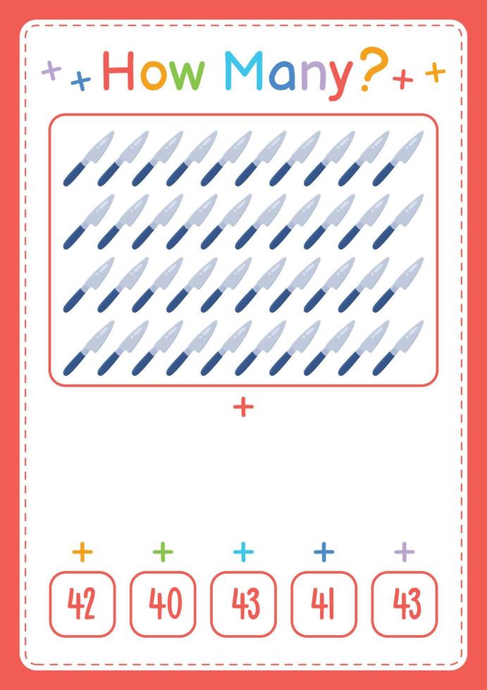 How many activity counting game for kids vector