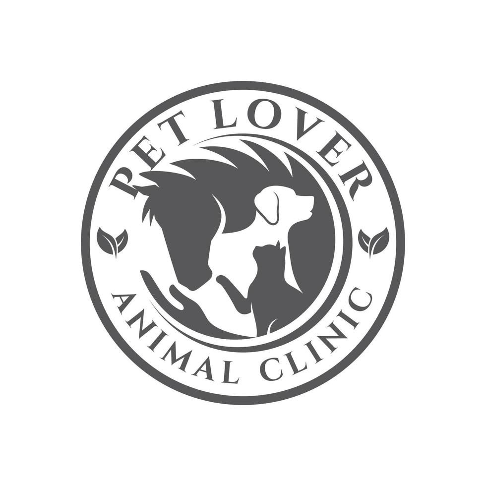 Horse, Dog, Cat Animal Logo Design Vector Template