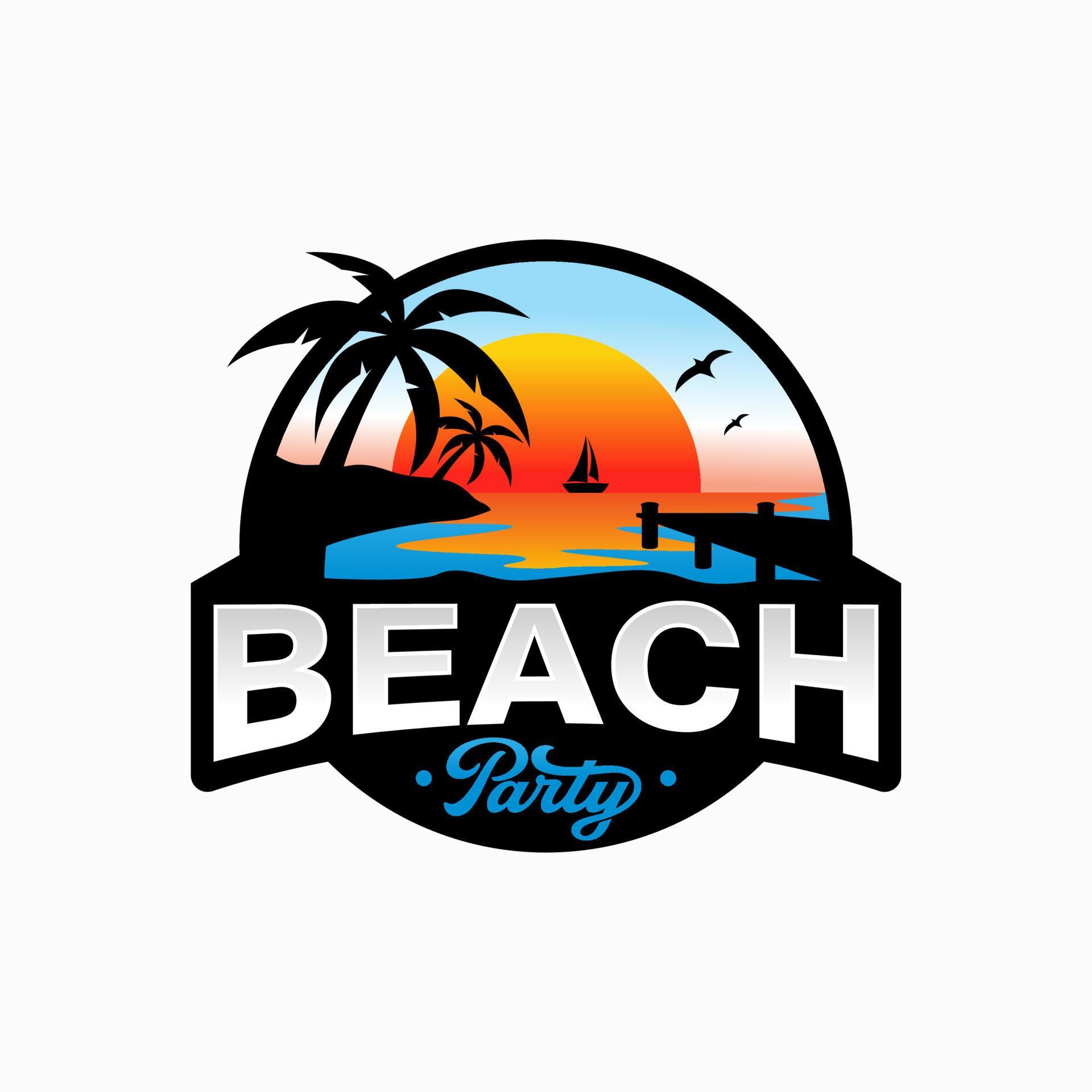 Summer Beach Logo Vector Illustration 6627081 Vector Art at Vecteezy
