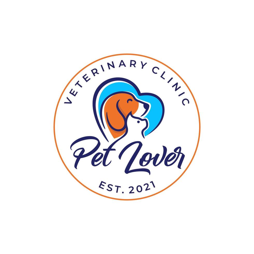 plantilla de vector de logotipo de mascota animal moderno