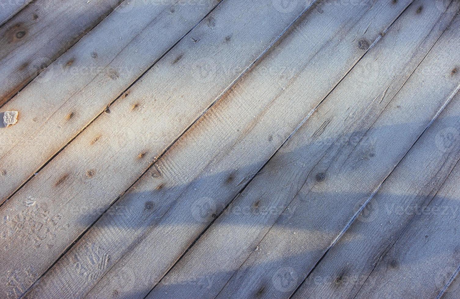 Wood texture with snow christmas background. Happy New Year. photo