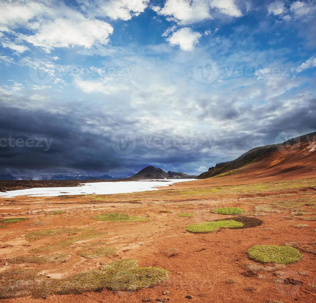 The picturesque landscapes of forests and mountains  Iceland photo