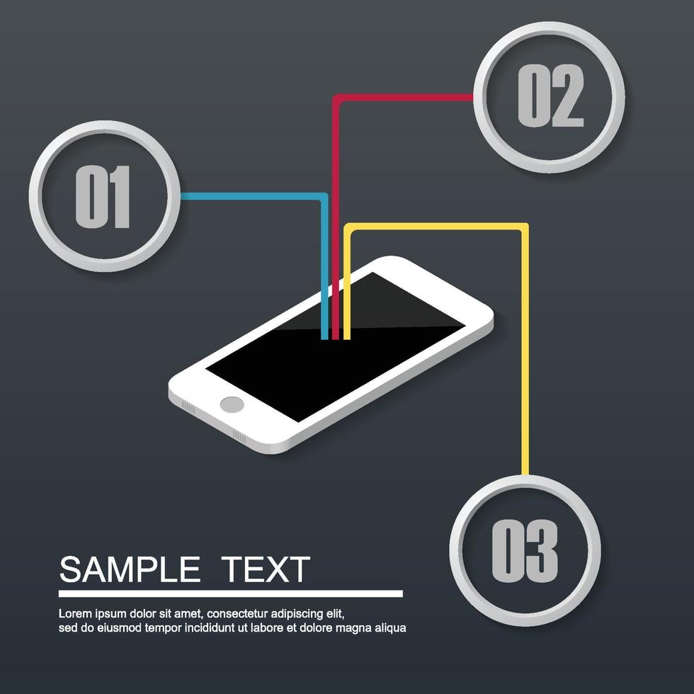 tecnología y comunicación de teléfonos inteligentes. ilustración vectorial vector