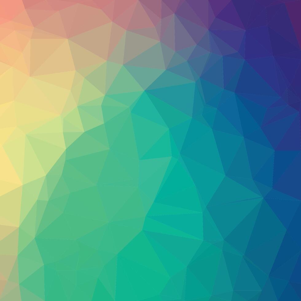 Multicolor polygonal illustration, which consists of triangles. Geometric background in Origami style with a gradient. Triangular design for your business. Rainbow, spectrum image. vector