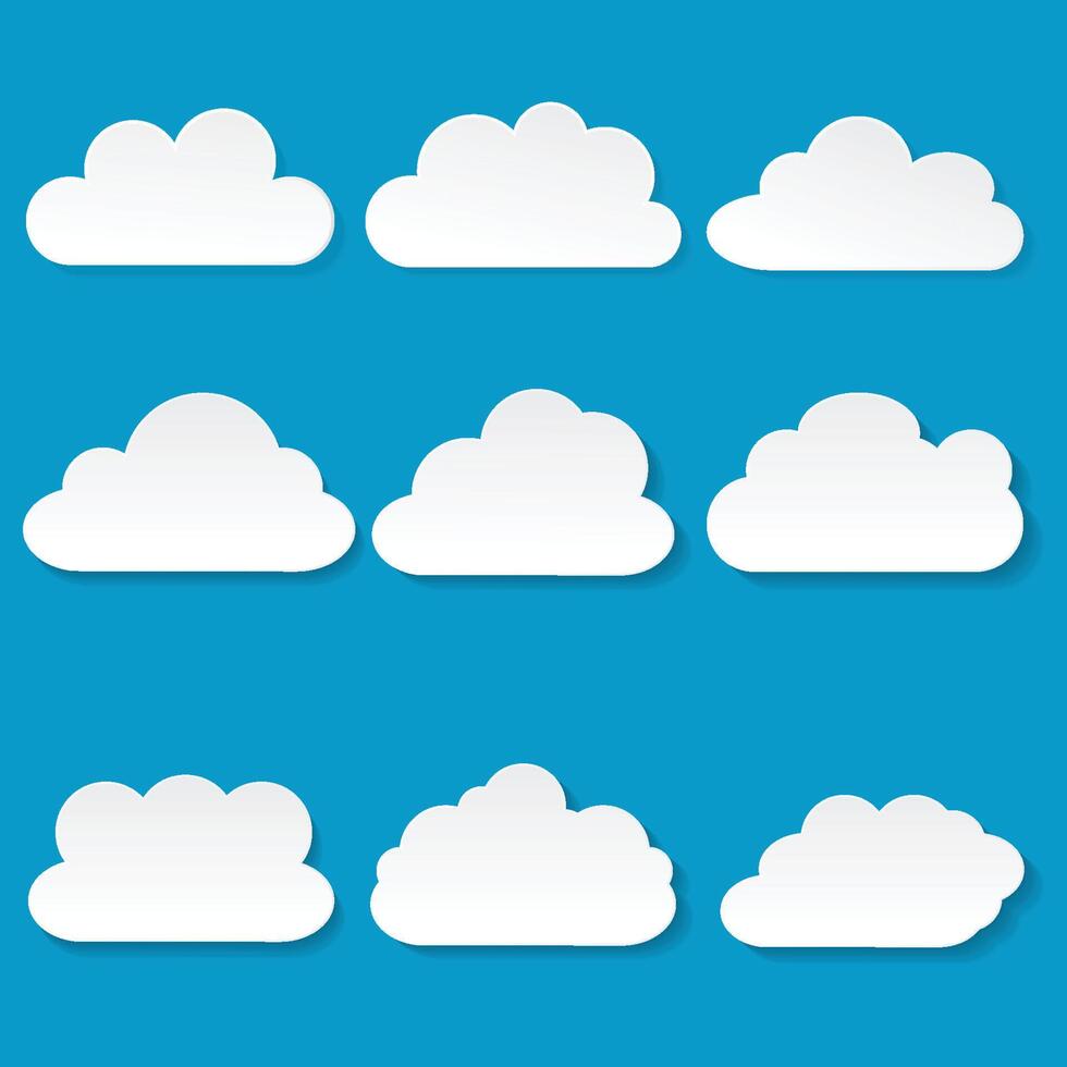 Vector illustration of clouds collection