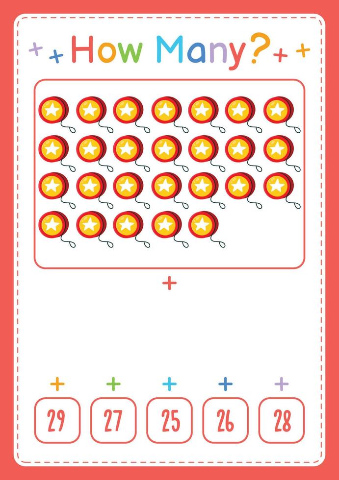 How many activity counting game for kids vector