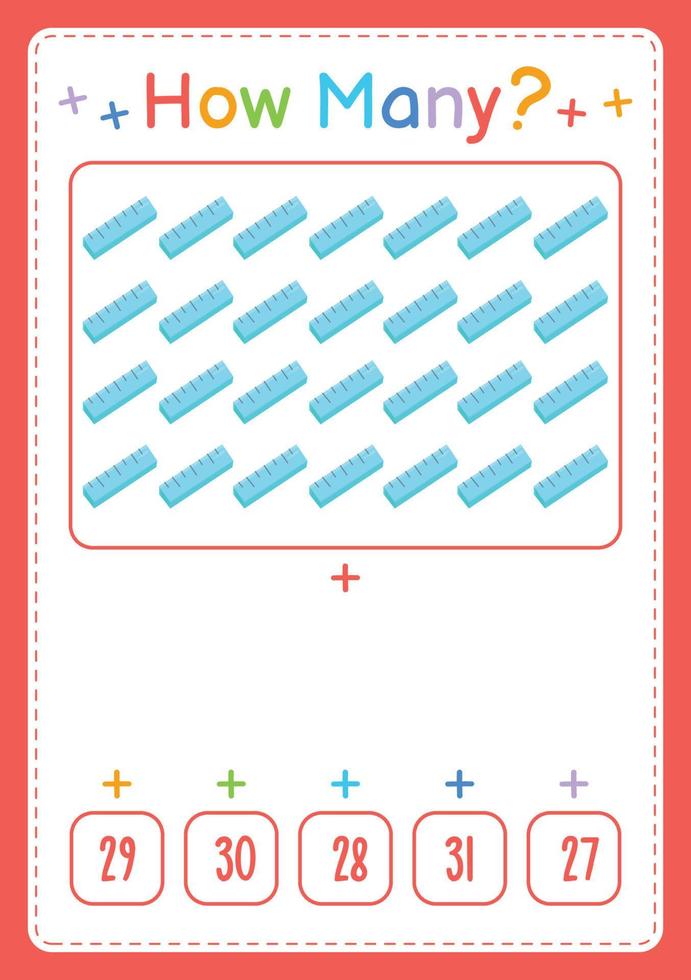 How many activity counting game for kids vector