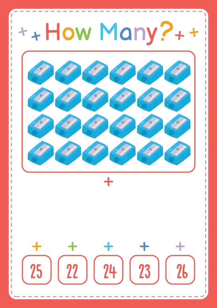 How many activity counting game for kids vector