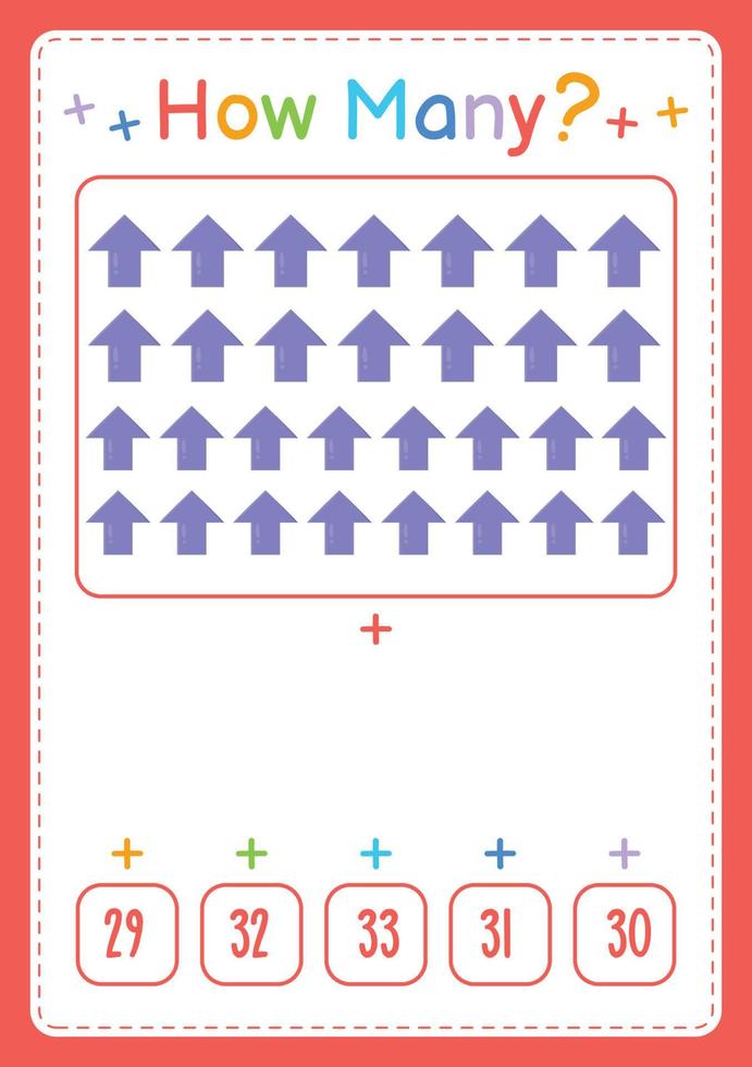 How many activity counting game for kids vector