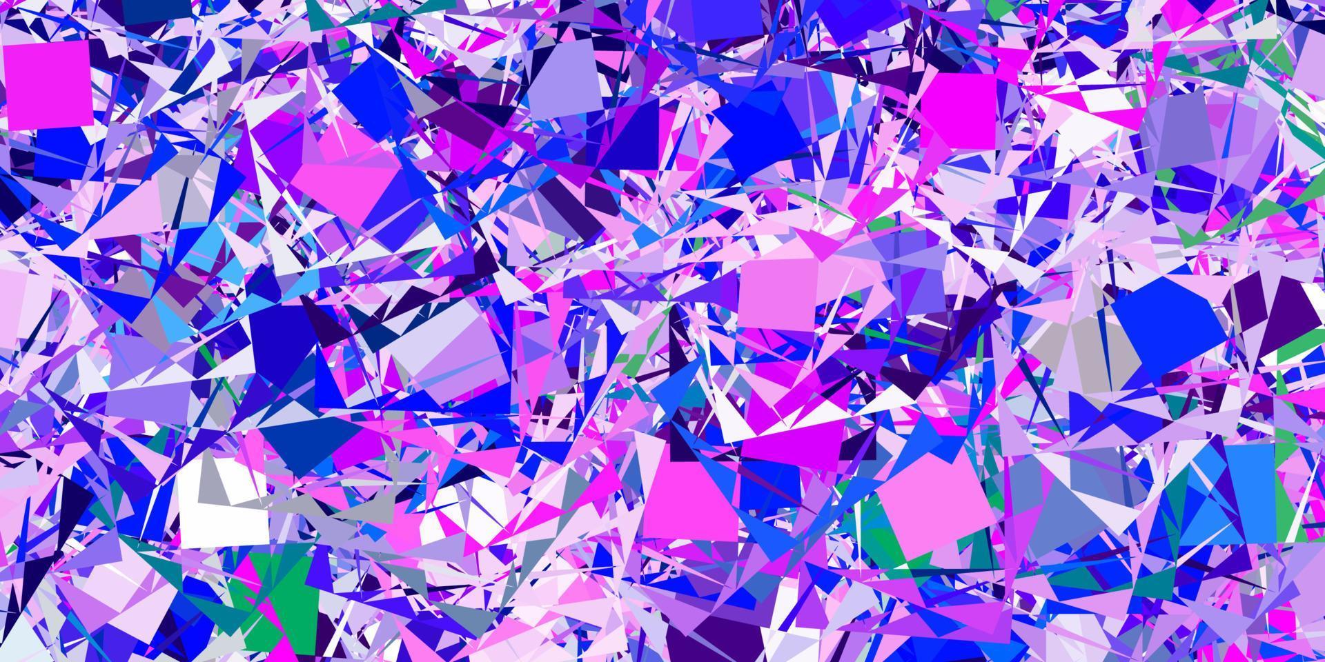 Light Multicolor vector backdrop with triangles, lines.