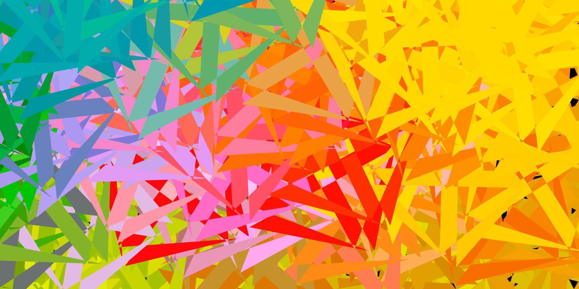 Light multicolor vector backdrop with triangles, lines.