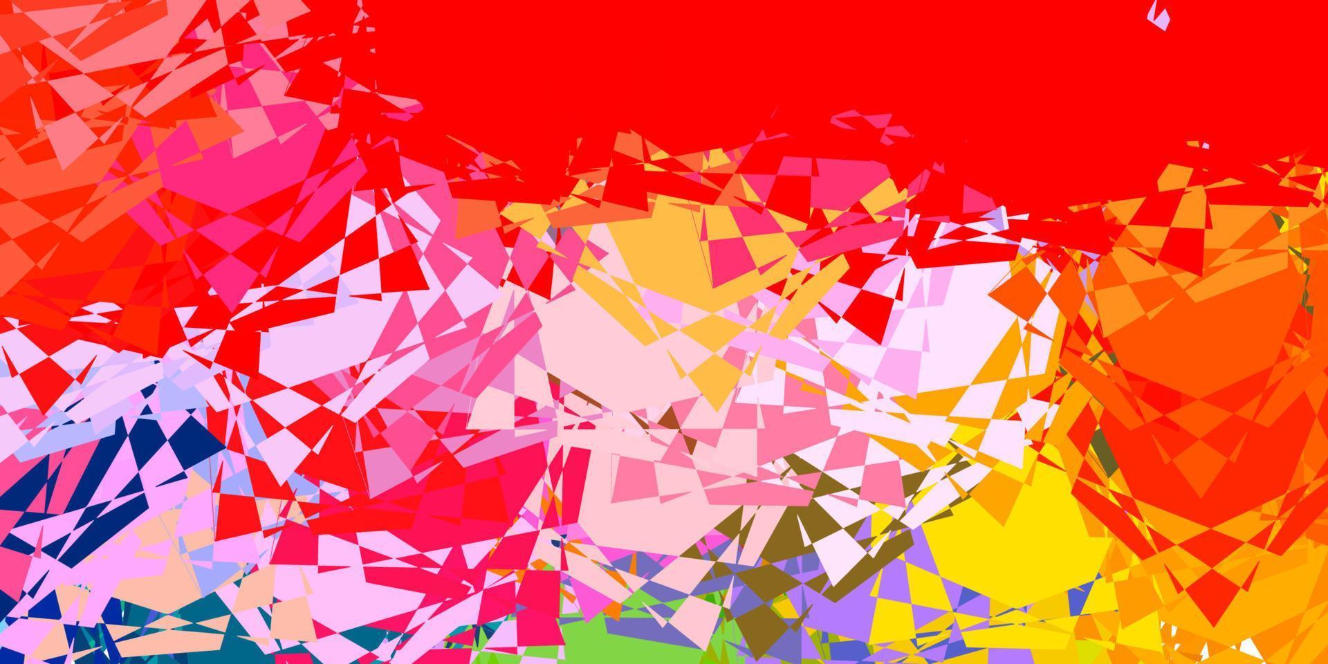 Light Multicolor vector template with triangle shapes.