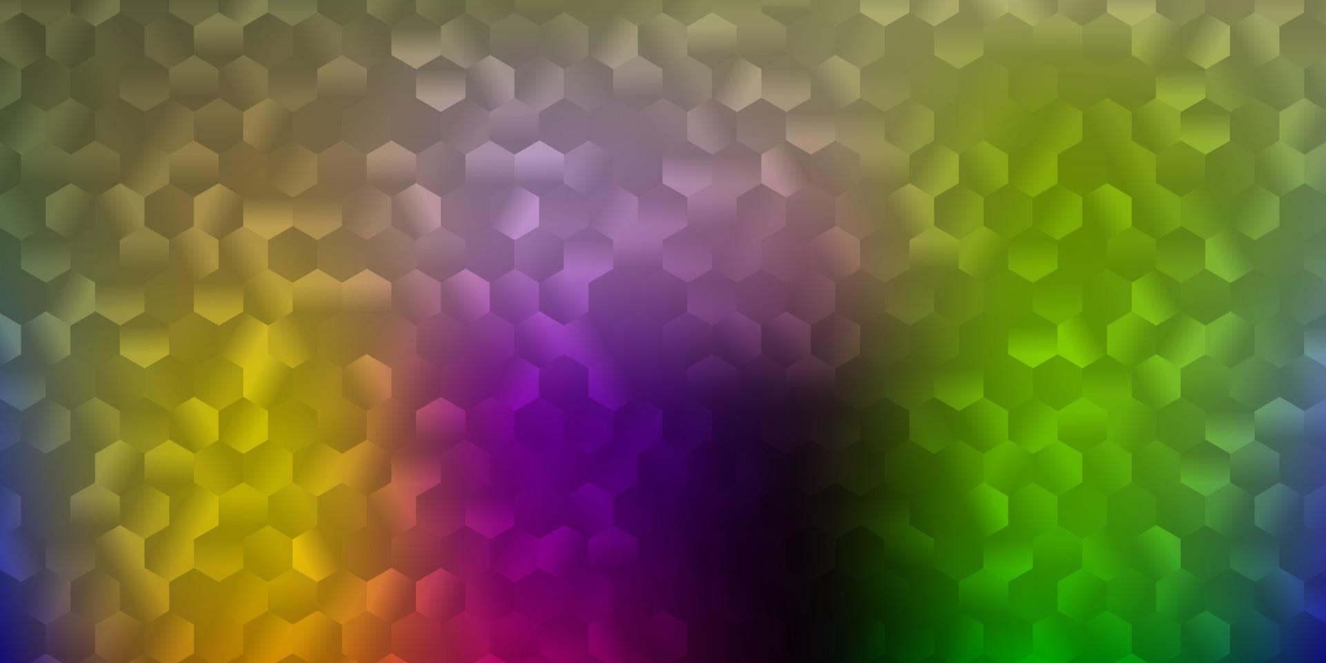 Light multicolor vector backdrop with a batch of hexagons.