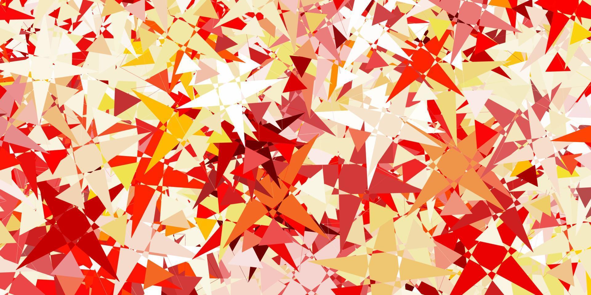 Light Red, Yellow vector template with triangle shapes.