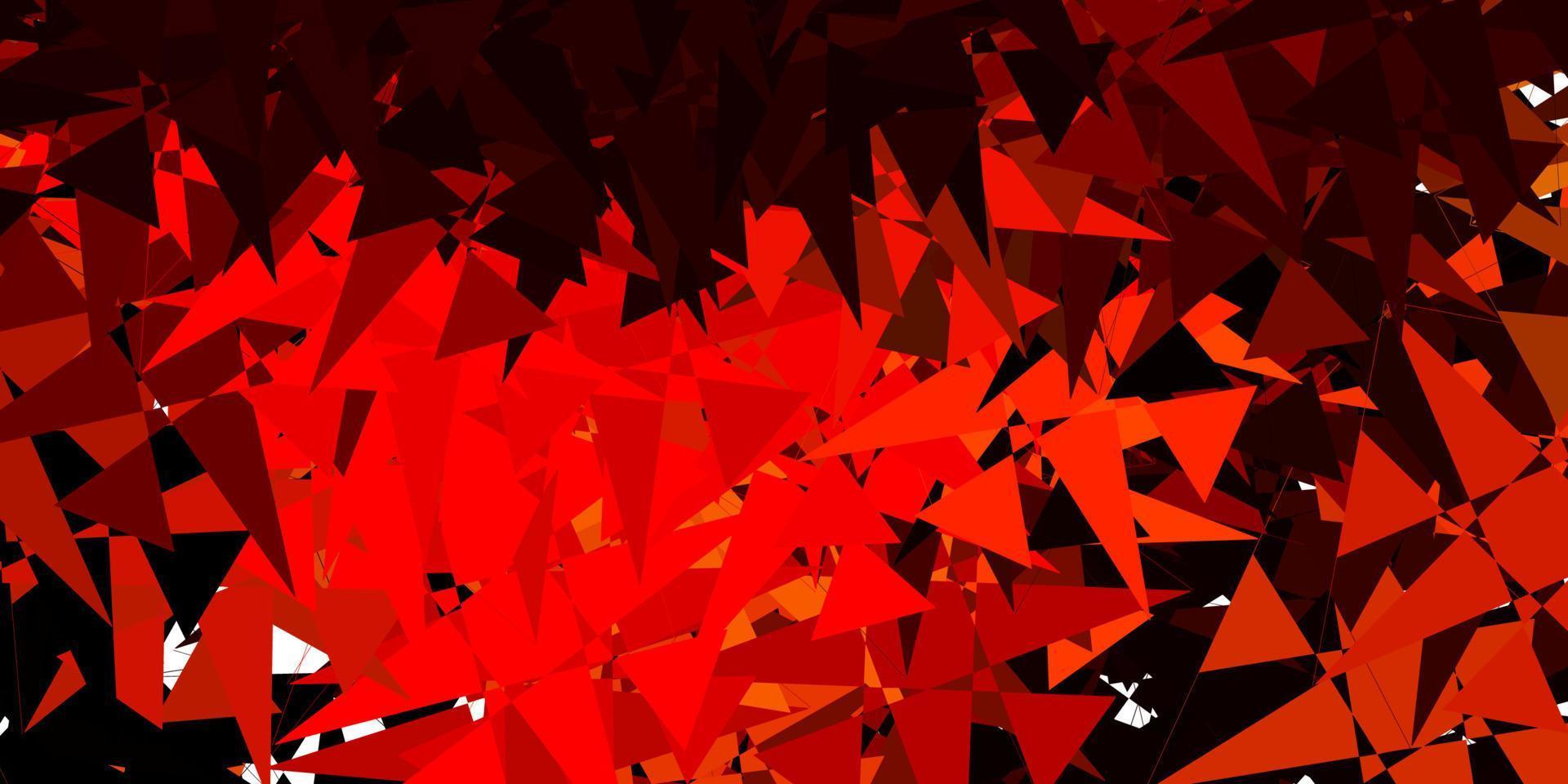 Dark Red, Yellow vector background with polygonal forms.