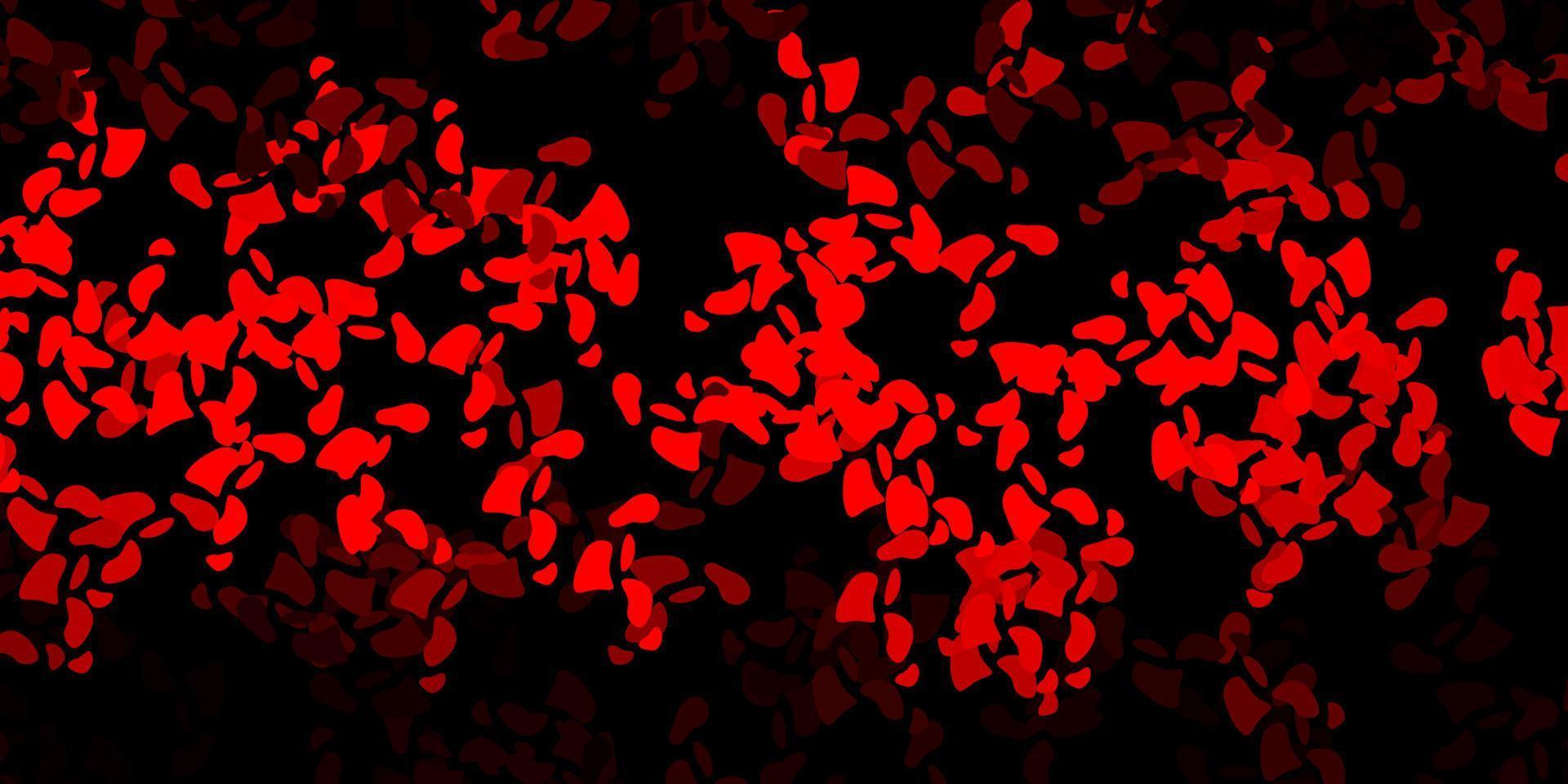 Dark red, yellow vector background with random forms.
