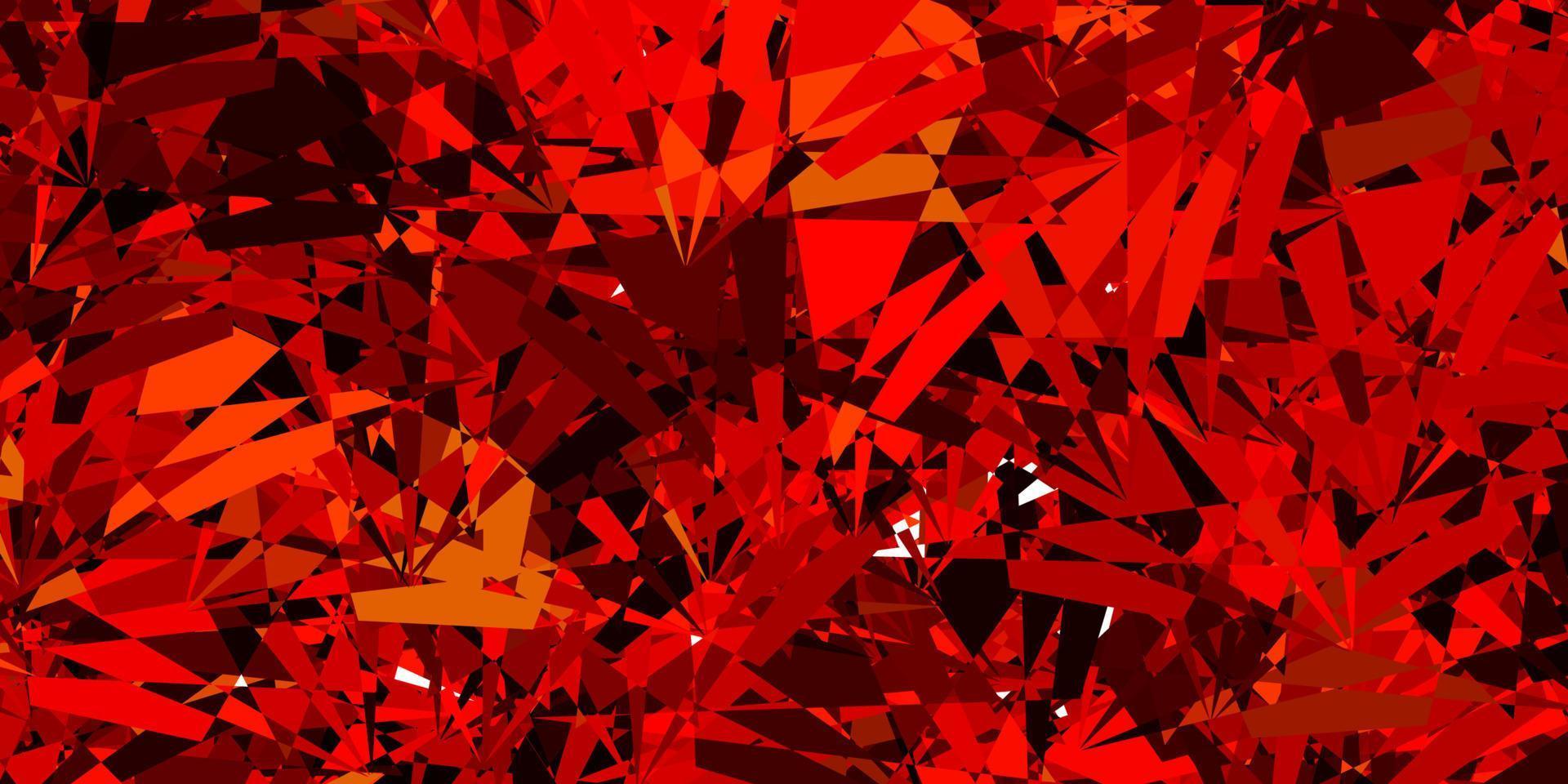 Dark Red, Yellow vector background with polygonal forms.