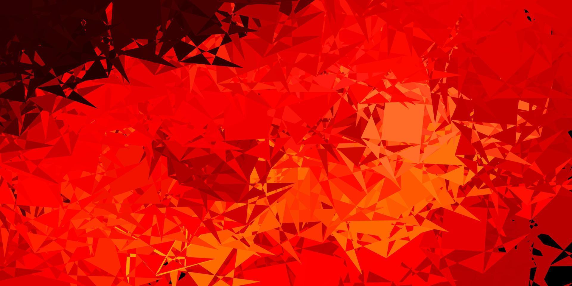 Dark Red, Yellow vector pattern with polygonal shapes.