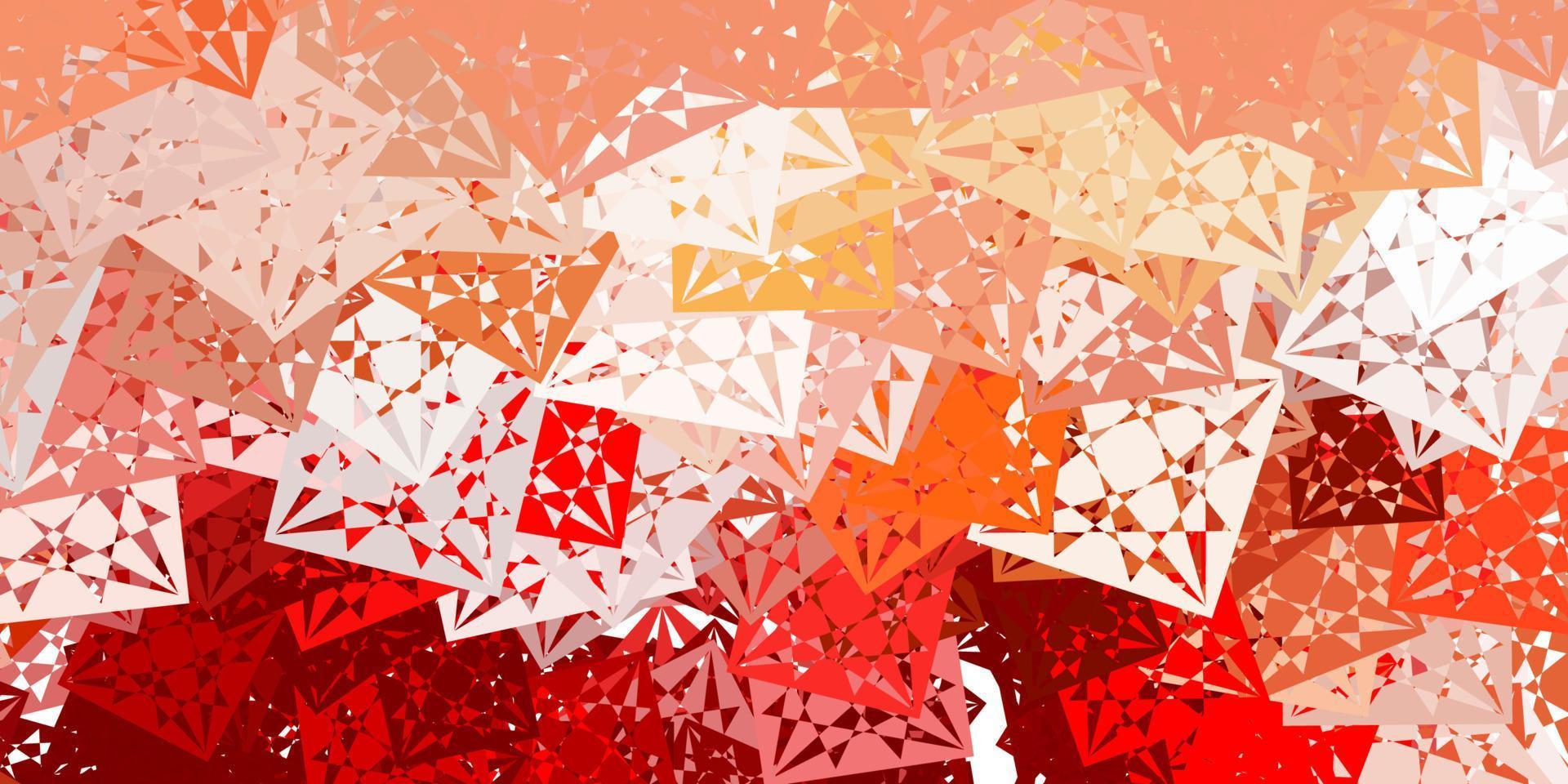 Light Red, Yellow vector texture with random triangles.